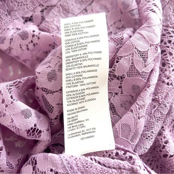 Free People Out West Top Lilac Lace Top Size Small NWT - Picture 14 of 14